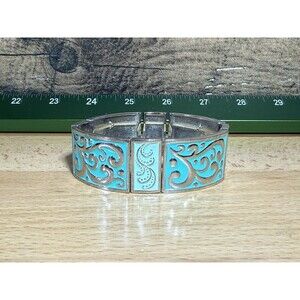 Bohemian Style Silvertone Enamel Adjustable Fashion Bracelet Universal Fit